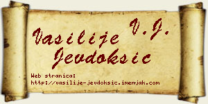 Vasilije Jevdoksić vizit kartica